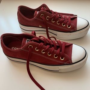 Burgundy Suade Converse